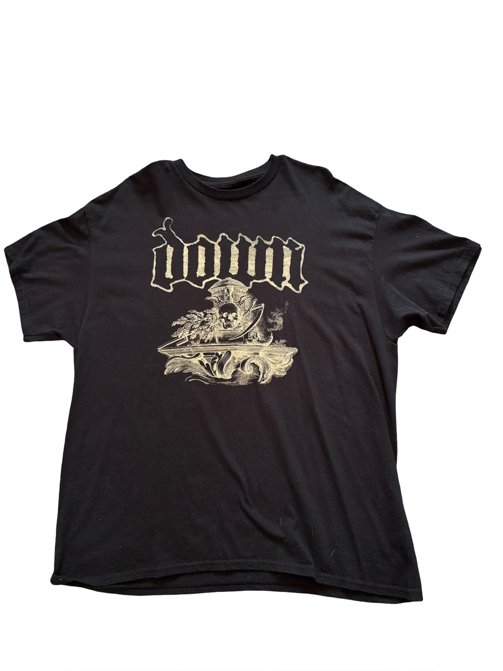 Black 'Down' Graphic Short Sleeve Tee